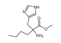 2-amino-2-(1(3)H-imidazol-4-ylmethyl)-hexanoic acid methyl ester结构式