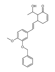 5-<2-(3-benzyloxy-4-methoxyphenyl)ethenyl>-6-(1-hydroxyethyl)-2-cyclohexenone结构式