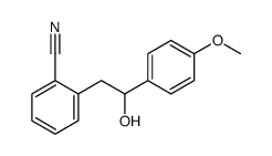 2-[2-hydroxy-2-(4-methoxyphenyl)ethyl]benzonitrile结构式