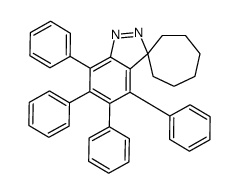 4',5',6',7'-tetraphenylspiro[cycloheptane-1,3'-indazole]结构式