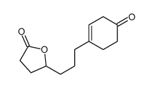 5-[3-(4-oxocyclohexen-1-yl)propyl]oxolan-2-one Structure