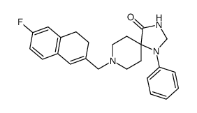 8-(6-fluoro-3,4-dihydro-naphthalen-2-ylmethyl)-1-phenyl-1,3,8-triaza-spiro[4.5]decan-4-one Structure