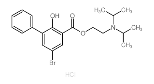 2-(dipropan-2-ylamino)ethyl 5-bromo-2-hydroxy-3-phenyl-benzoate结构式