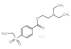 Benzoic acid,4-(ethylsulfonyl)-, 2-(diethylamino)ethyl ester, hydrochloride (1:1)结构式