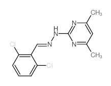 Benzaldehyde,2,6-dichloro-, (4,6-dimethyl-2-pyrimidinyl)hydrazone, (E)- (9CI) structure