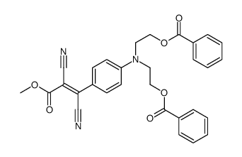 methyl 3-[4-[bis[2-(benzoyloxy)ethyl]amino]phenyl]-2,3-dicyanoacrylate Structure