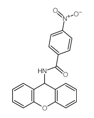 4-nitro-N-(9H-xanthen-9-yl)benzamide structure