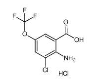 2-amino-3-chloro-5-trifluoromethoxybenzoic acid hydrochloride结构式