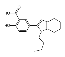 5-(1-butyl-4,5,6,7-tetrahydroindol-2-yl)-2-hydroxybenzoic acid Structure