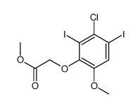 methyl 2-(3-chloro-2,4-diiodo-6-methoxyphenoxy)acetate结构式