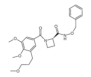 1-[3,4-dimethoxy-5-(3-methoxypropyl)benzoyl]azetidine-2R-carboxylic acid benzyloxyamide结构式