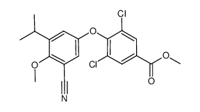 methyl [3,5-dichloro-4-(3-cyano-5-isopropyl-4-methoxyphenoxy)]benzoate结构式