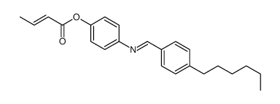 [4-[(4-hexylphenyl)methylideneamino]phenyl] but-2-enoate结构式