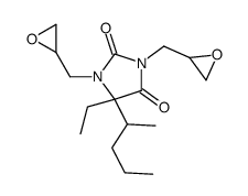 5-ethyl-1,3-bis(oxiran-2-ylmethyl)-5-pentan-2-ylimidazolidine-2,4-dione结构式