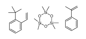 1-tert-butyl-2-ethenylbenzene,2,2,4,4,6,6-hexamethyl-1,3,5,2,4,6-trioxatrisilinane,prop-1-en-2-ylbenzene Structure