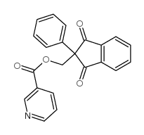 (2,3-dihydro-1,3-dioxo-2-phenyl-1H-inden-2-yl)methyl nicotinate结构式
