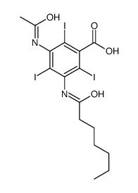 3-acetamido-5-(heptanoylamino)-2,4,6-triiodobenzoic acid Structure