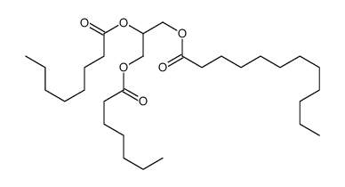 (3-heptanoyloxy-2-octanoyloxypropyl) dodecanoate Structure