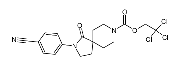2-(4-cyanophenyl)-1-oxo-2,8-diazaspiro[4.5]decane-8-carboxylic acid 2,2,2-trichloroethyl ester Structure