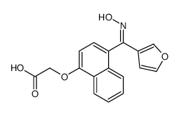 2-[4-[(Z)-C-(furan-3-yl)-N-hydroxycarbonimidoyl]naphthalen-1-yl]oxyacetic acid Structure
