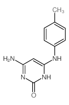 4-amino-6-[(4-methylphenyl)amino]-3H-pyrimidin-2-one结构式