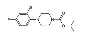 tert-butyl 4-(2-bromo-4-fluorophenyl)piperazine-1-carboxylate Structure