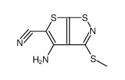 4-Amino-3-(methylthio)thieno(3,2-D)isothiazole-5-carbonitrile结构式