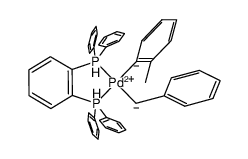 benzyl(o-tolyl)(1,2-bis(diphenylphosphino)benzene)palladium*(tetrahydrofuran)结构式
