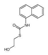 N-(1-Naphtyl)thiocarbamic acid S-(2-hydroxyethyl) ester structure