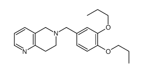 6-[(3,4-dipropoxyphenyl)methyl]-7,8-dihydro-5H-1,6-naphthyridine Structure