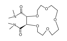 (2R,3R)-(+)-(N,N,N',N'-tetramethyl-1,4,7,10,13-pentaoxacyclopentadecane-2,3-dicarboxamide)结构式