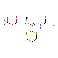 CARBAMIC ACID, [(1S)-2-[(AMINOTHIOXOMETHYL)HYDRAZONO]-2-(1,3-DITHIAN-2-YL)-1-METHYLETHYL]-, 1,1-DIMETHYLETHYL ESTER structure