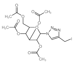 [3,4,5-triacetyloxy-6-[4-(iodomethyl)triazol-1-yl]oxan-2-yl]methyl acetate结构式
