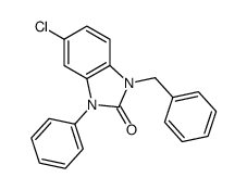1-benzyl-5-chloro-3-phenylbenzimidazol-2-one结构式
