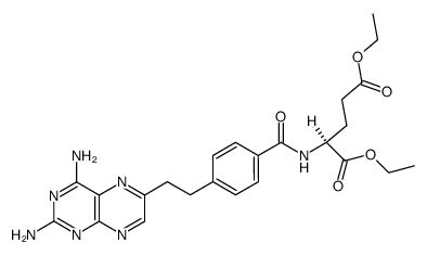 (S)-2-{4-[2-(2,4-Diamino-pteridin-6-yl)-ethyl]-benzoylamino}-pentanedioic acid diethyl ester Structure