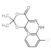 5-[(2-chlorophenyl)hydrazinylidene]-2,2-dimethyl-1,3-dioxane-4,6-dione结构式
