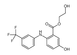2-hydroxyethyl 5-hydroxy-2-[3-(trifluoromethyl)anilino]benzoate结构式
