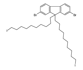 2,7-dibromo-9,9-bis(10-iododecyl)fluorene结构式