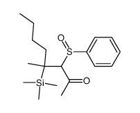 4-methyl-3-(phenylsulfinyl)-4-(trimethylsilyl)octan-2-one结构式