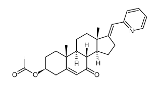 3β-acetoxy-17-picolinylidene-5-androstene-7-one结构式