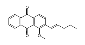 1-methoxy-2-(pent-1'-enyl)anthraquinone结构式