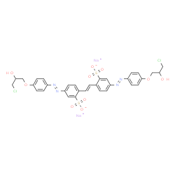 disodium 4,4'-bis[[4-(3-chloro-2-hydroxypropoxy)phenyl]azo]stilbene-2,2'-disulphonate Structure