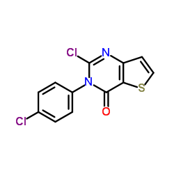 2-Chloro-3-(4-chlorophenyl)thieno[3,2-d]pyrimidin-4(3H)-one结构式