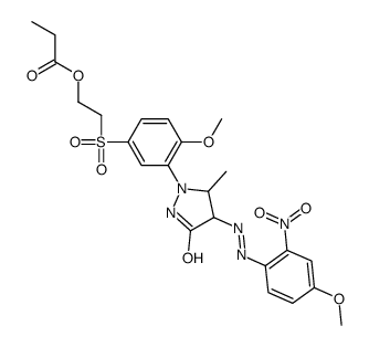 2,4-dihydro-4-[(4-methoxy-2-nitrophenyl)azo]-1-[2-methoxy-5-[[2-(propionyloxy)ethyl]sulphonyl]phenyl]-5-methyl-3H-pyrazol-3-one picture