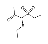 1-ethanesulfonyl-1-ethylsulfanyl-acetone Structure