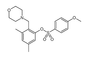 Benzenesulfonic acid, 4-methoxy-, 3,5-dimethyl-2-(4-morpholinylmethyl)phenyl ester结构式