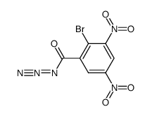 2-bromo-3,5-dinitro-benzoyl azide Structure