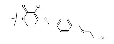 2-tert-butyl-4-chloro-5-[4-(2-hydroxyethoxymethyl)benzyloxy]-2H-pyridazin-3-one结构式