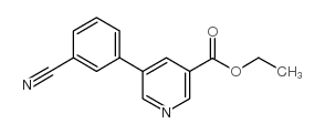 5-(3'-CYANOPHENYL)-PYRIDINE-3-CARBOXYLATE, ETHYL ESTER structure