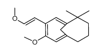 3-methoxy-4-(2-methoxyethenyl)-7,7-dimethylbicyclo(4.4.1)undeca-1,3,5-triene Structure